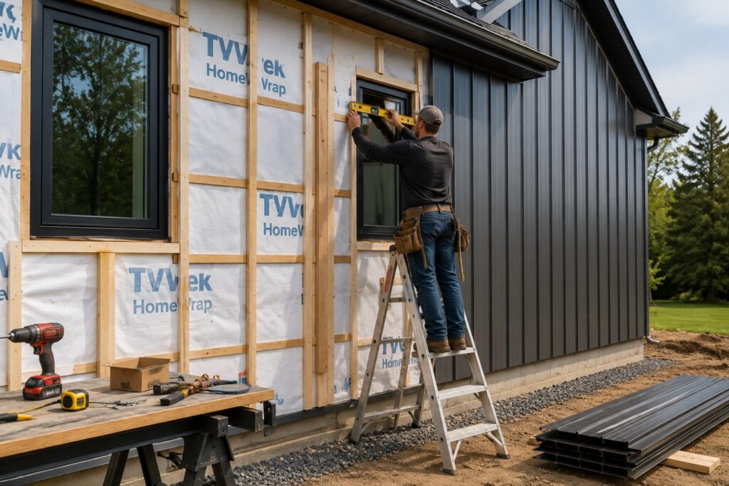 How to Prepare Exterior Walls for Metal Siding Panel Installation